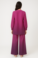 Georgette Plum Green Set